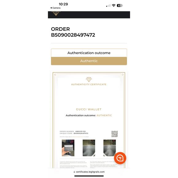 Gucci Rubber Effect Card Holder w/ COA ‎771315 AAC0L 1000 - Picture 5 of 5